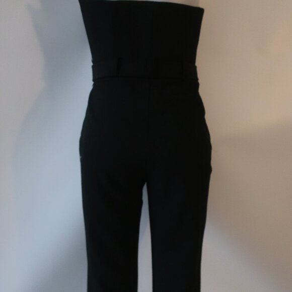 NWT Womens A.L.C. Black Strapless Belted Jumpsuit 6 - Picture 7 of 12